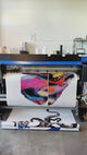 Great Dane with sunglasses wall decal shown in a product video.