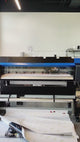 Large-format printer producing a pastel rainbow wall sticker.