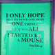 Custom inspirational quote wall decal shown on a green door.