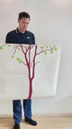 Birch tree wall sticker shown in a product video.