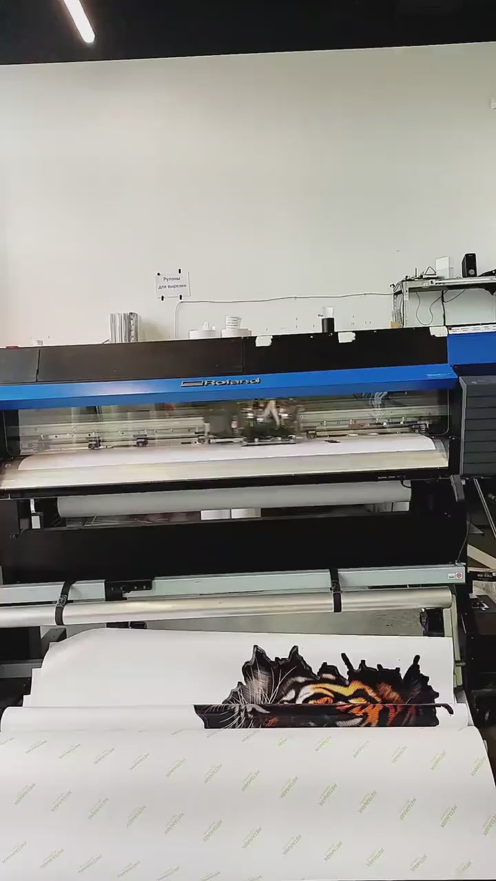 3D tiger breakthrough wall decal shown in a product video.