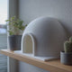 3D printed minimalist igloo dome decor shown in a product video.