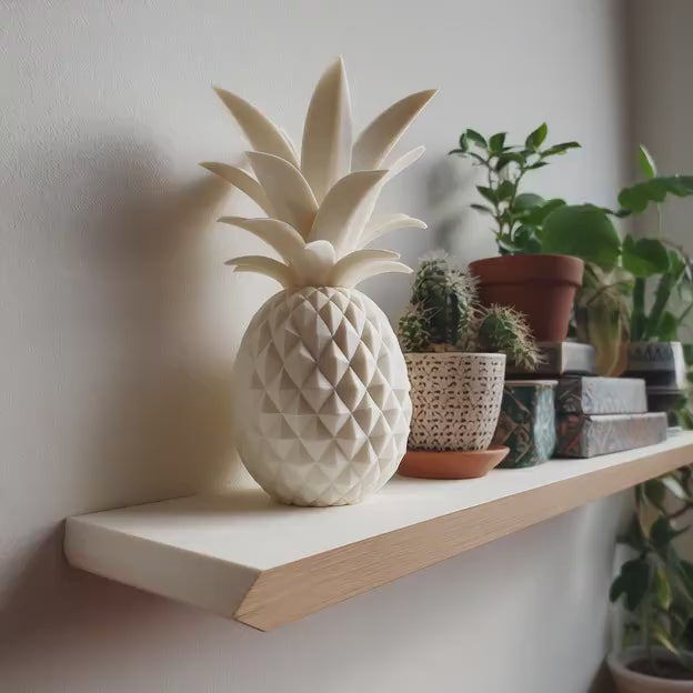 3D printed geometric pineapple memorial urn shown in a product video.