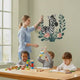 Boho zebra wall decal shown in a product video.