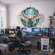 White winged dragon wall decal shown in a product video.