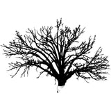 Black tree vinyl wall decal design.