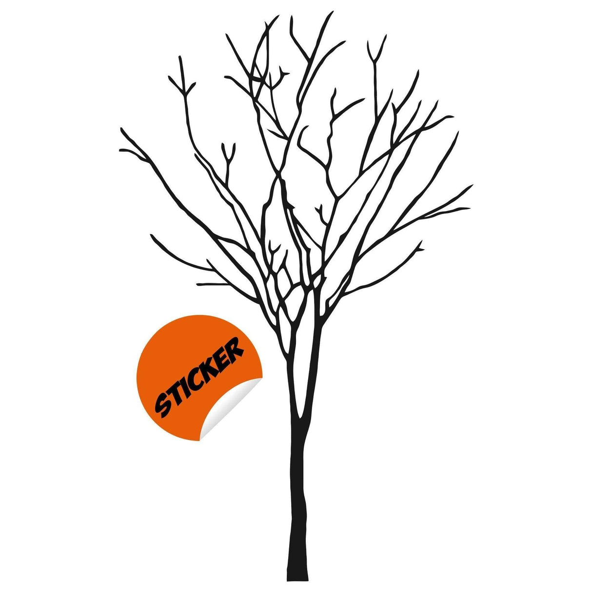 Nature's Serenity tree vinyl wall decal sticker, artistic design for home decor.