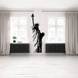 Statue of Liberty vinyl decal in modern room, adding patriotic decor to walls with a stylish touch.