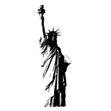 Statue of Liberty silhouette vinyl decal for patriotic decoration.