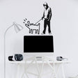 Alternate product view of Street Art Dog Walker Wall Decal.