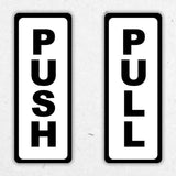 Комплект вертикальных наклеек PUSH/PULL для дверей.