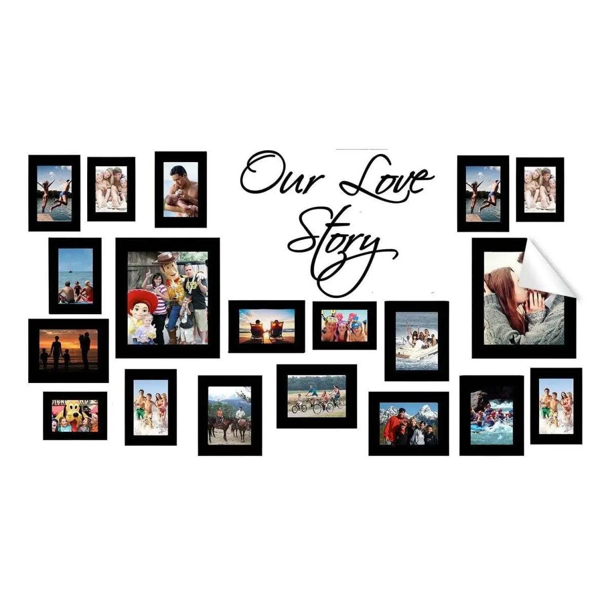 Фотоколлаж Our Love Story в виниловых контурах рамок
