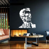 Stylized anatomical portrait vinyl wall decal shown as a standalone design.