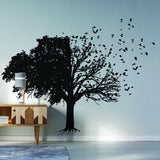 Chic tree wall sticker with birds and branches.
