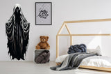 Halloween Shadows Wall Decal of a spooky ghoul in a cozy bedroom with a teddy bear and decor.