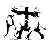 Majestic elephant graffiti style vinyl sticker showcasing a bold, artistic design.