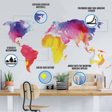 Product features graphic for the tribal elephant wall sticker.
