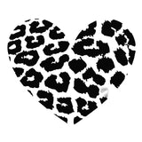 Leopard heart wall sticker featuring bold leopard print pattern.