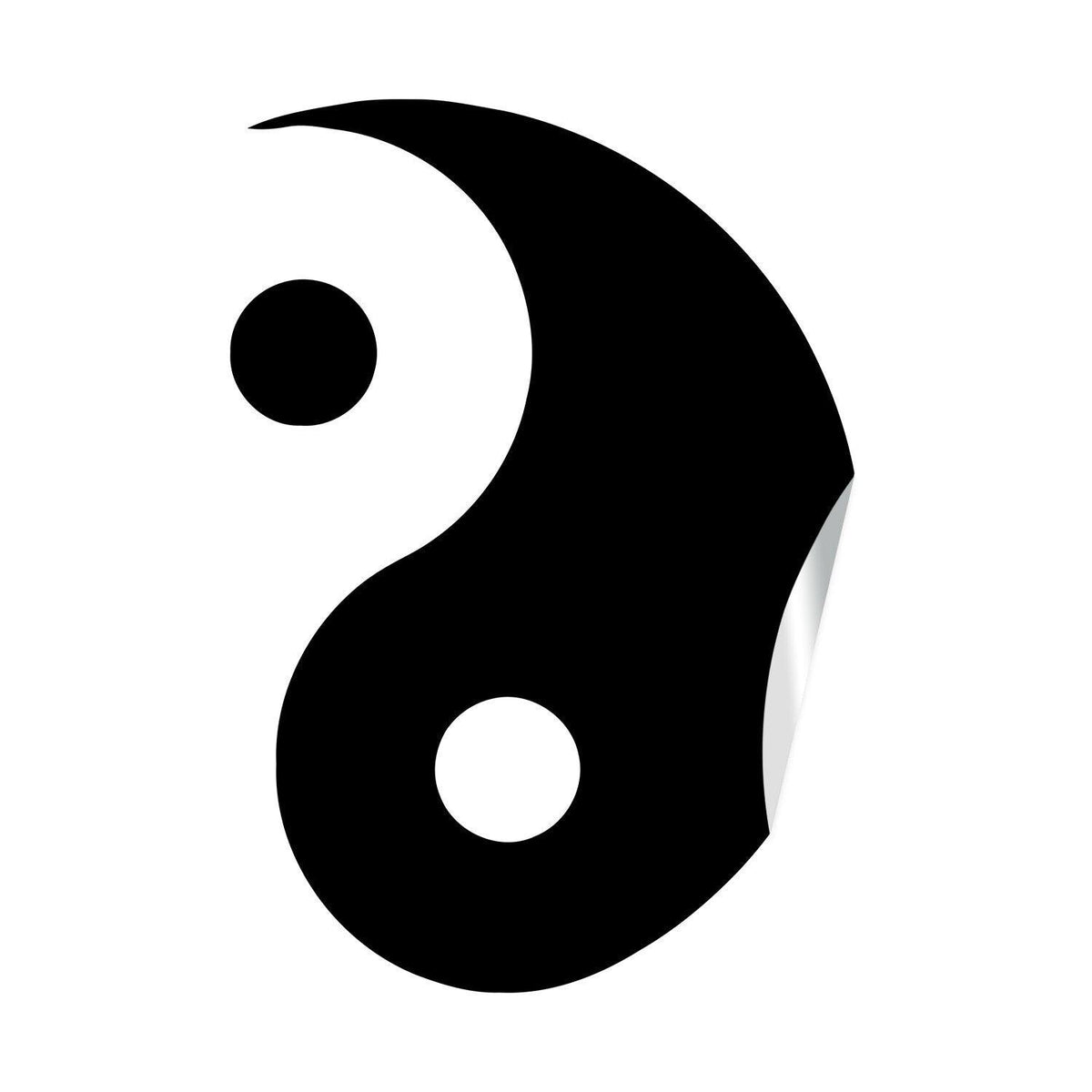 Yang Yin wall sticker vinyl decal featuring a classic yin yang symbol.