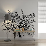 Birch tree wall decal decor featuring branches and leaves, enhancing a serene nursery atmosphere.