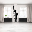 Statue of Liberty wall sticker in modern room, showcasing iconic Lady Liberty silhouette as home decor.
