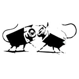 CCTV camera street art wall sticker design with playful character details.