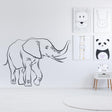 Charming elephant vinyl wall decal.