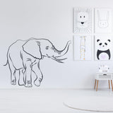 Charming elephant vinyl wall decal.