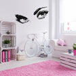 Elegant vinyl wall sticker of woman's eyes with long lashes.
