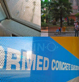 Custom one-way window film privacy decal showcasing elegant design and functionality for enhanced privacy.