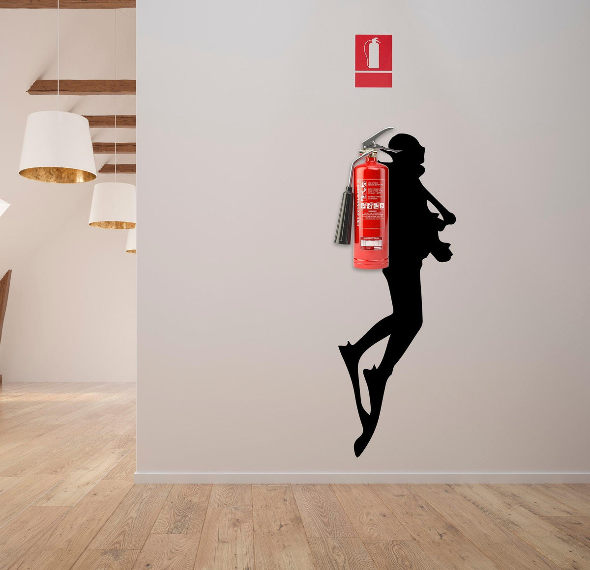 Alternate product view of Scuba Diver Wall Sticker.