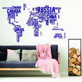 Additional product view of World Map Vinyl Wall Sticker.