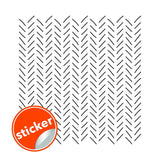Black herringbone pattern peel and stick wallpaper sticker design for home decor.