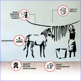 Banksy Zebra Stripes Wall Decal features.