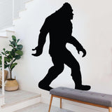 Vinyl wall decal of Big Foot Sasquatch silhouette.