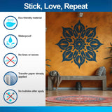 Elegant Mandala Wall Sticker displayed in a room setting.