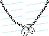 Black chain necklace featuring two silver padlock pendants in a stylish design.
