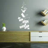 InspireSpace motivational wall sticker with book and quote decor.