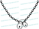Chain and padlock vinyl decal shown in a close product view.
