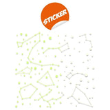 Glow-in-the-dark constellation and star stickers for ceiling decor.