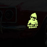 Светящаяся наклейка Baby on Board для автомобиля.