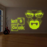 Светящаяся наклейка с персонажем и английской надписью «Let's Cook».