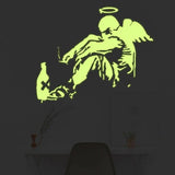 Светящаяся фигура ангела с крыльями для интерьерного декора.